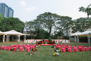 Outdoor Garden Wedding Setup