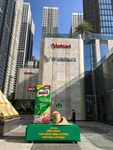Milo brand activation in Vinhomes