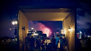 Crowd Watching Fireworks