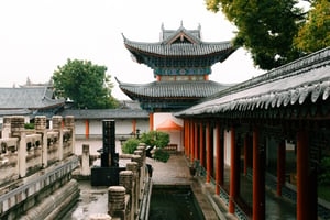 Một góc hành lang trong Mộc Phủ