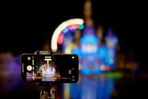 Tòa lâu đài trong một góc nhìn của camera