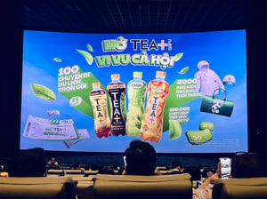 Quảng cáo Tea+ trong rạp chiếu phim