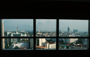 Ô cửa sổ nhìn ra thành phố Hà Nội