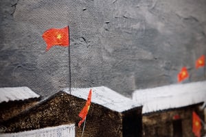 Tranh vải Ngôi làng Việt Nam