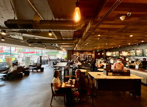The people in a coffee shop