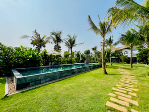 A swimming pool in a private villa
