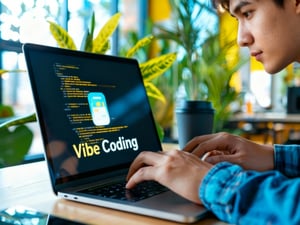 Man doing Vibe Coding
