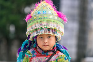 Một em bé vùng cao