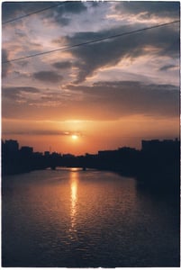 Chiều hoàng hôn trên cầu Điện Biên Phủ, Thành phố Hồ Chí Minh