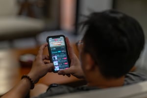 A man browsing TikTok Shop