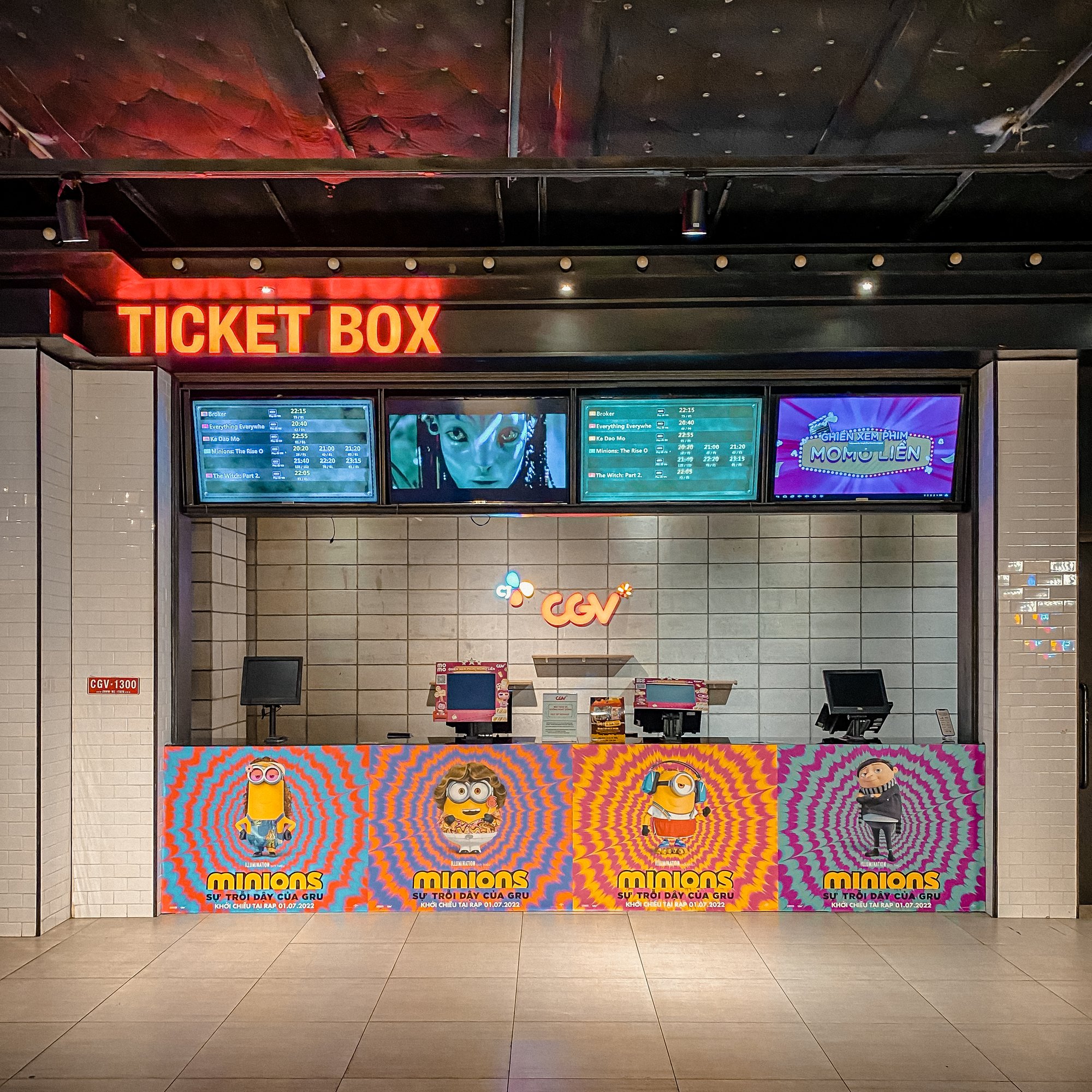 A cinema ticket box