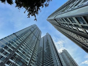 Busy Residential Building Area