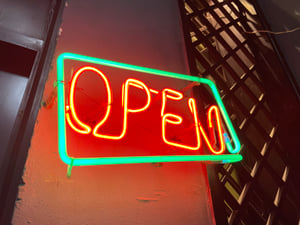 OPEN sign