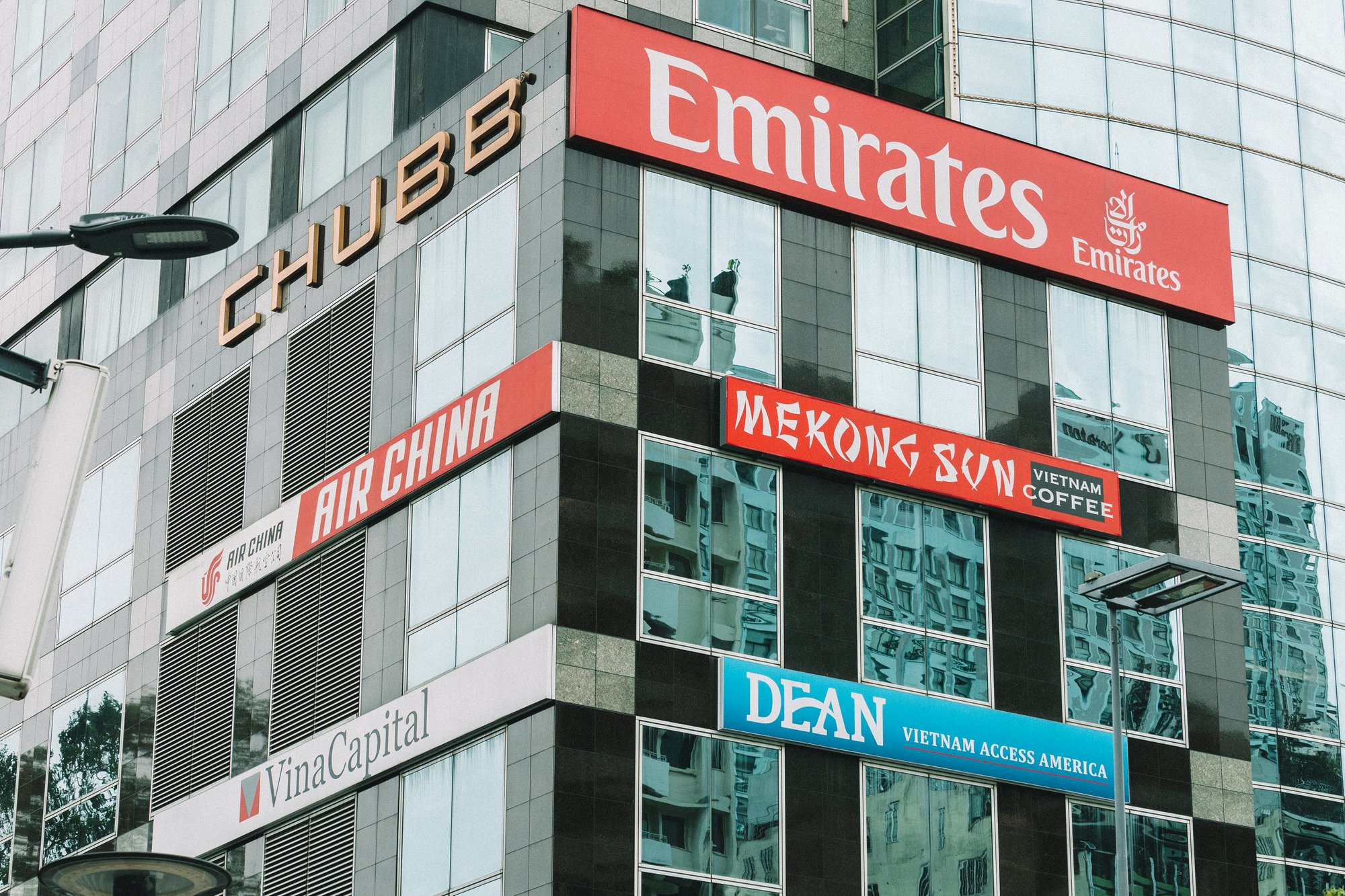 CHUBB and Emirates on Sunwah Tower
