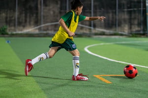 Boy preparing to shoot