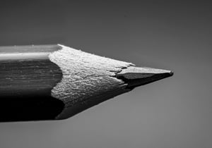 Close-up macro pencil tip