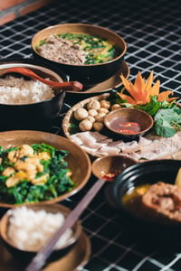 Thịt luộc mắm tôm canh cua