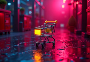 Glowing Shopping Cart