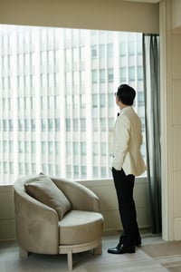 Man looking afar