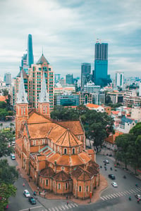 Nhà Thờ Đức Bà nhìn từ trên cao
