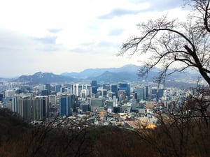 Một phần Seoul vào cuối Đông