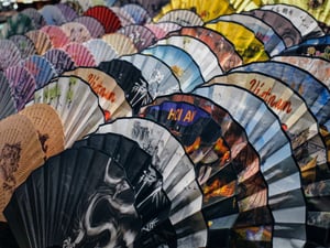 Quạt vải nan tre hoa văn Hội An, Việt Nam