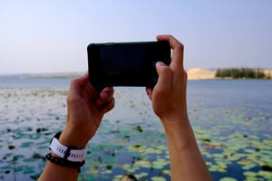 Taking photo by smartphone