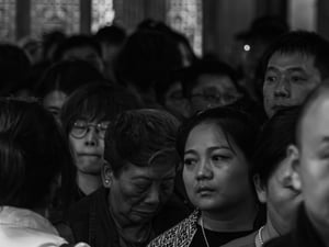 Lonely and sad in the crowd