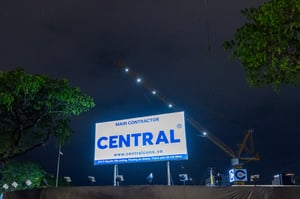 Central Main Contractor Signage Construction Site