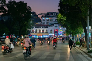 Phố Lê Thái Tổ trong một buổi chiều vào đông
