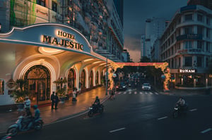 Hotel Majestic on the end of Đồng Khởi Street