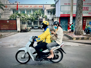 Tài xế BE đang chở khách