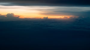 On the plane coming home