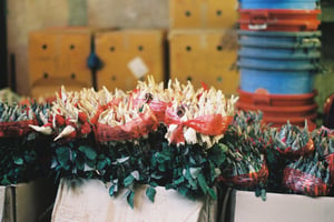 Những thùng hoa tươi