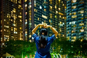 Sending Love Sign