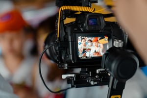 A camera is shooting