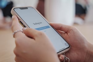 Instagram on phone