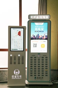 Các trụ cho thuê pin sạc dự phòng ở Trung Quốc