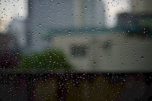 Rain-drops on the window