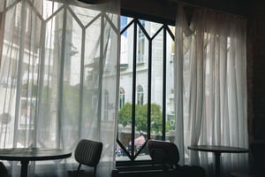 Window View From A Cafe