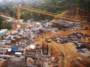 A construction site in Ba Na Hill