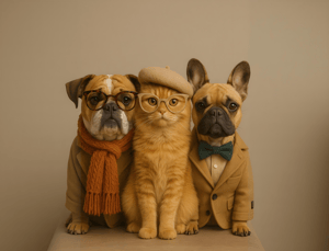 Fashionable Animal Cat & Dog (upscaled)