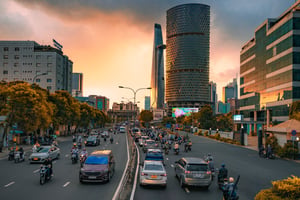 Nguyễn Tất Thành Street in Golden Hour