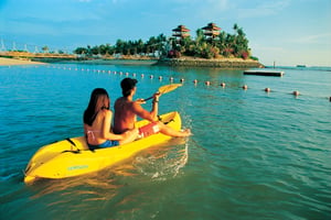 Kayaking on the beach