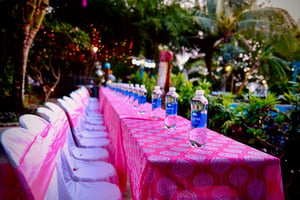Mineral Water Bottles on event table