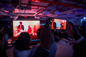 Taking videos at an event