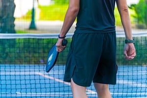 Man playing pickleball
