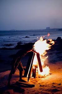 Bonfire on the beach