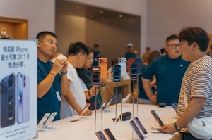 iPhone 17 Pro Max in Apple Store Shanghai
