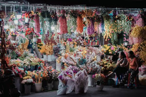 Cửa hàng hoa vải